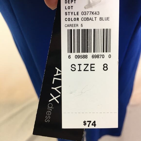 Alyx Fit and Flare Dress Cobalt Blue 8 - Picture 10 of 13